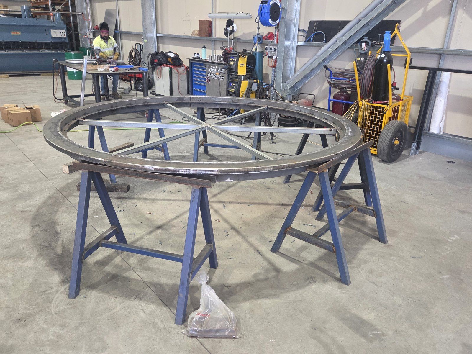 Olympic Dam ring being fabricated in the Ulverstone workshop